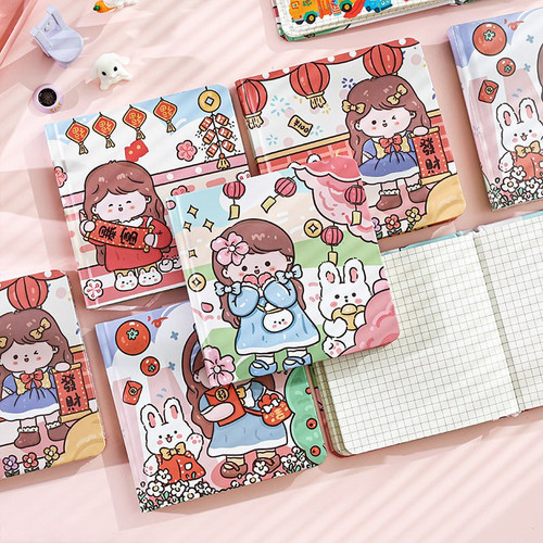 دفترچه فانتزی طرح دخترانه جلد سخت شکوفه گیلاس