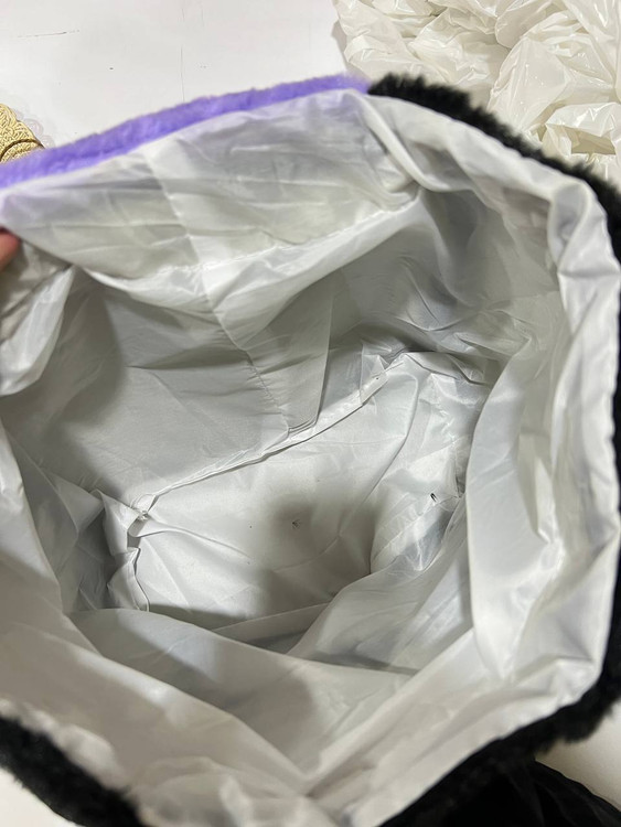 کوله پشتی پولیشی کرومی بنفش فانتزی شکوفه گیلاس 💜☁️