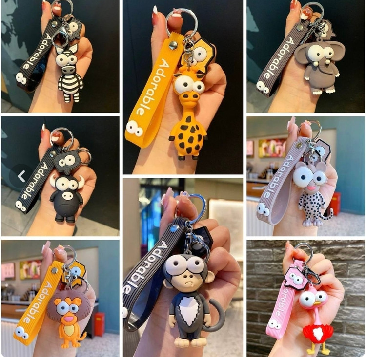 جاسوئیچی سیلیکونی حیوانات چشم قلمبه فانتزی شکوفه گیلاس