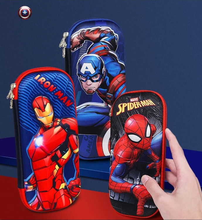 جامدادی تبلتی فانتزی طرح مرد عنکبوتی و ایرون من قرمز آبی وارداتی با کیفیت عالی شکوفه گیلاس پینترستی کیوت🕷️🔥