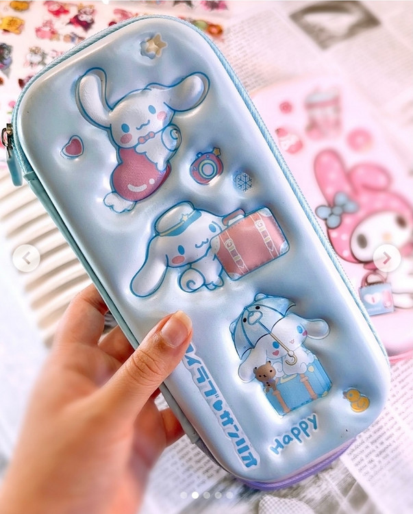 جامدادی تبلتی فانتزی 3 بعدی طرح سینمارول و خرگوش بنفش صورتی وارداتی با کیفیت عالی شکوفه گیلاس پینترستی کیوت🐰✨