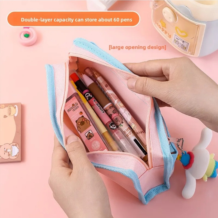 لوازم تحریر فانتزی شکوفه گیلاس جامدادی برزنتی طرح شخصیت های سانریو💎📚