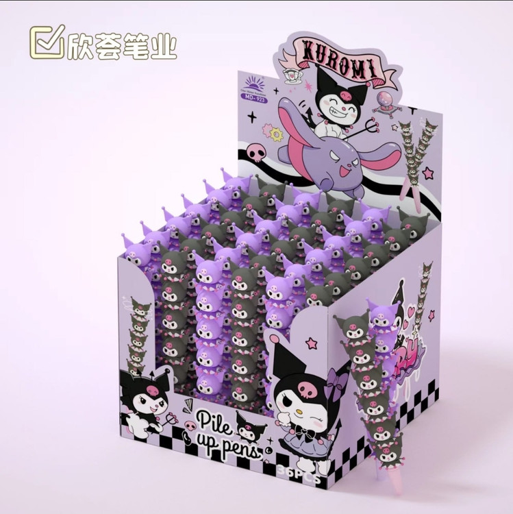 روان نویس فانتزی طرح کرومی رنگ بنفش و مشکی شخصیت محبوب سانریو وارداتی با کیفیت عالی شکوفه گیلاس پینترستی کیوت😈💜