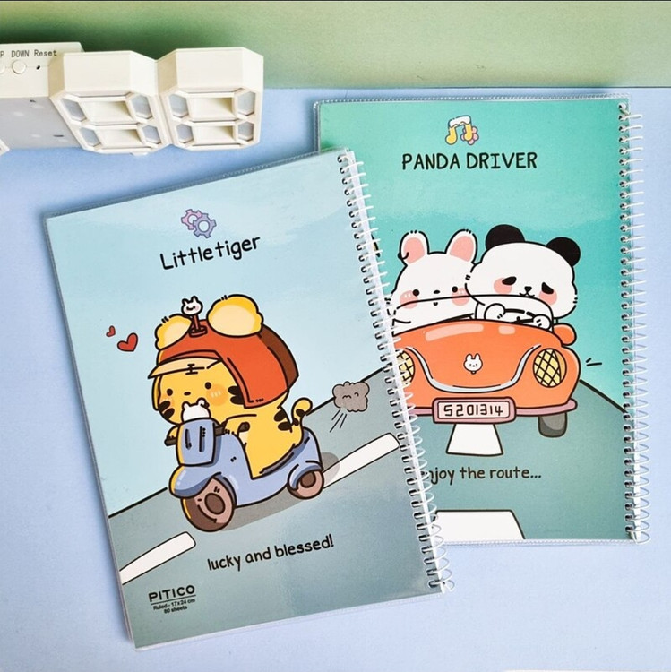 لوازم تحریر فانتزی برند Pitico دفتر 80 برگ مدل Cute پینترستی و کیوت مناسب هدیه و دانش آموزان خوش سلیقه شکوفه گیلاس