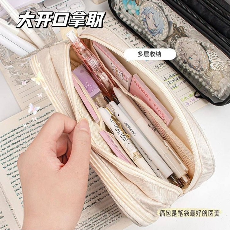 جامدادی فانتزی پشت شفاف مخصوص لوازم تحریر و لوازم آرایشی کیوت پینترستی