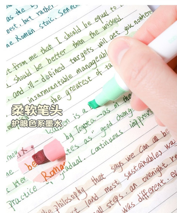 هایلایتر غلطکی فانتزی با طرح های متنوع و رنگ های ملایم پاستلی کیوت پینترستی