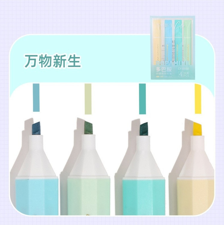 هایلایتر فانتزی 4 عددی وارداتی با طراحی مینیمال و شیک پینترستی