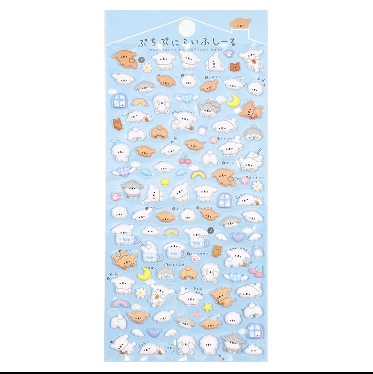 استیکر برجسته و نرمالو فانتزی با کیفیت چاپ عالی و رنگ های شاد