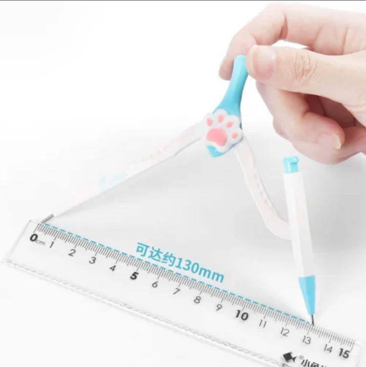 پرگار فانتزی طرح پنجه گربه وارداتی مخصوص مدرسه و نقاشی