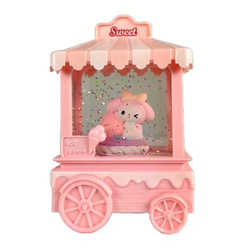 چراغ خواب پمپی موزیکال فانتزی طرح کیوسک کرومی و دوستان بنفش دکوری کیوت اتاق خواب