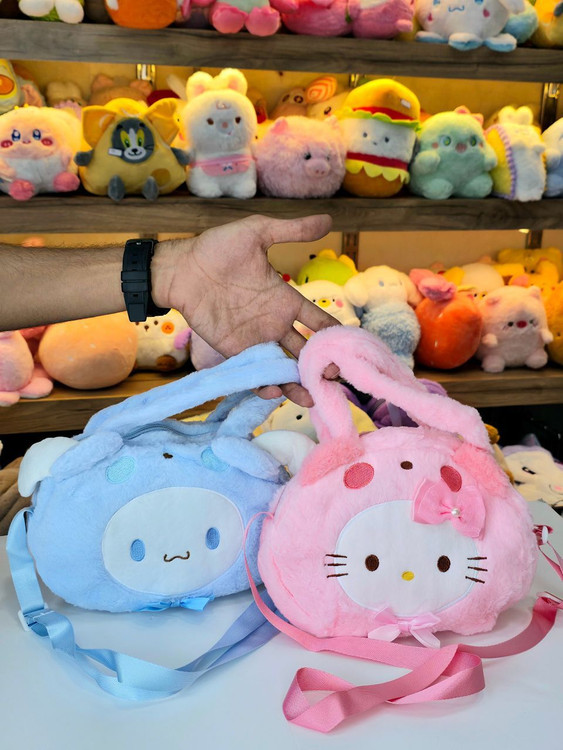 کیف دوشی فانتزی رنگ بنفش و صورتی